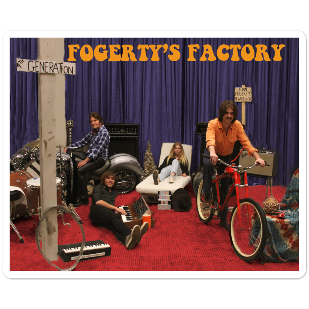 Fogerty's Factory Bubble-free stickers