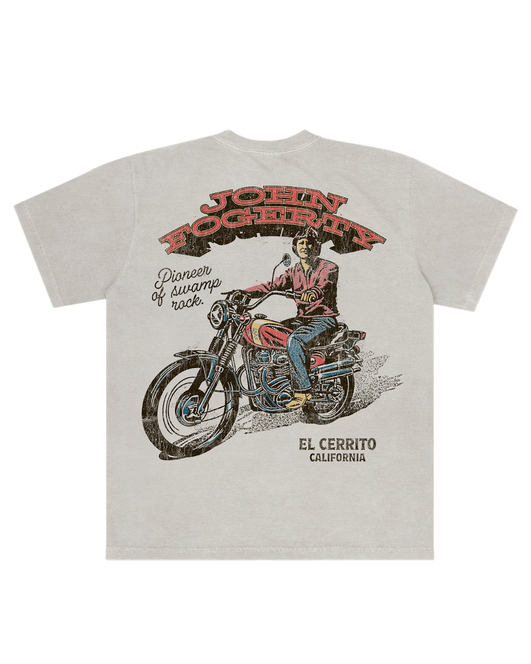 John Fogerty "Pioneer of Swamp Rock" Vintage Motorcycle Tee