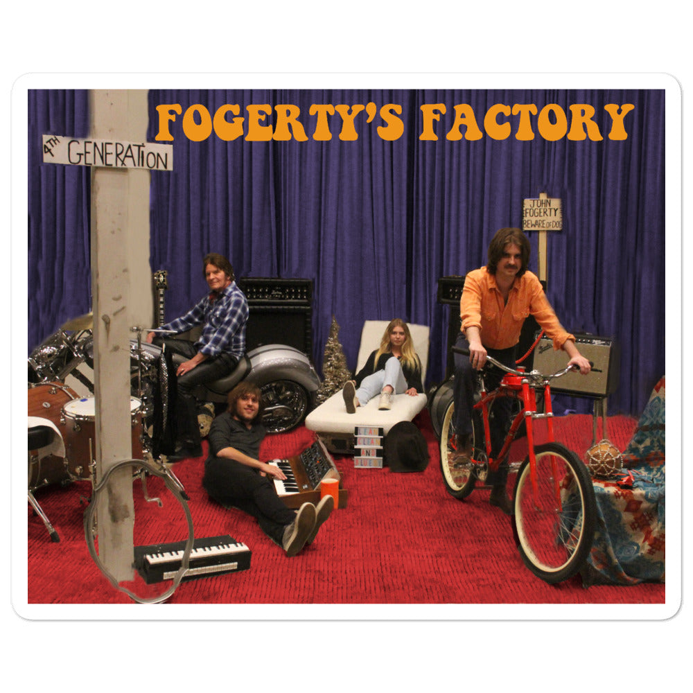 Fogerty's Factory Bubble-free stickers