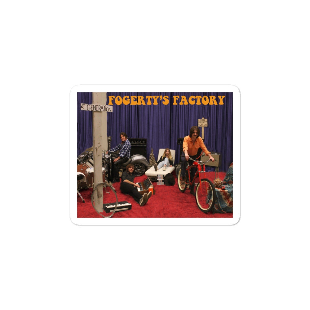 Fogerty's Factory Bubble-free stickers